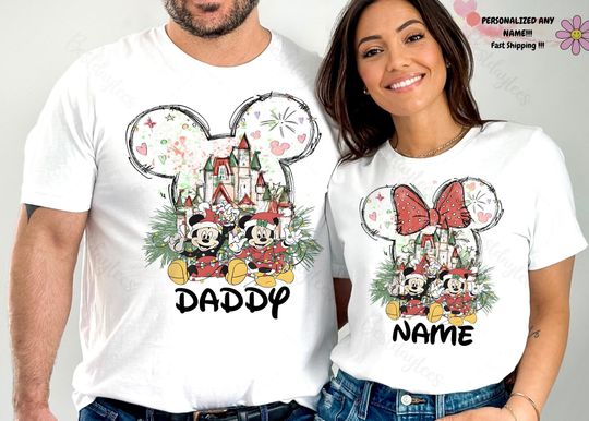 Discover Custom Disney Christmas Shirts, Disneyworld Shirts, Disney Vacation Shirt, Disney Couple Shirt, Disney Family Matching Shirts CO79