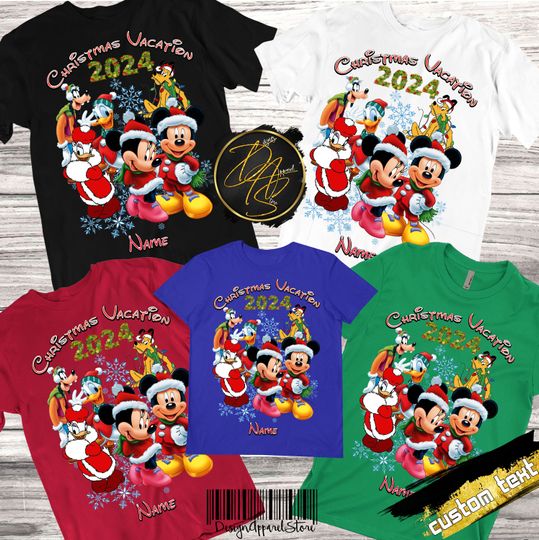 Discover Christmas Vacation Family Shirt, Christmas shirt for Disney Vacation, DisneyWorld Trip T-Shirts, Mickey and Minnie Mouse Christmas Tee