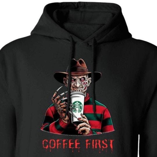 Coffee First Freddy Krueger Pullover Hoodie