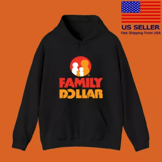 Discover Family Dollar Store Logo Men's Black Hoodie