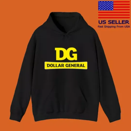 Discover Dollar General Store Logo Men's Black Hoodie