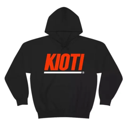 Discover Kioti Tractor Logo Men's Black Hoodie