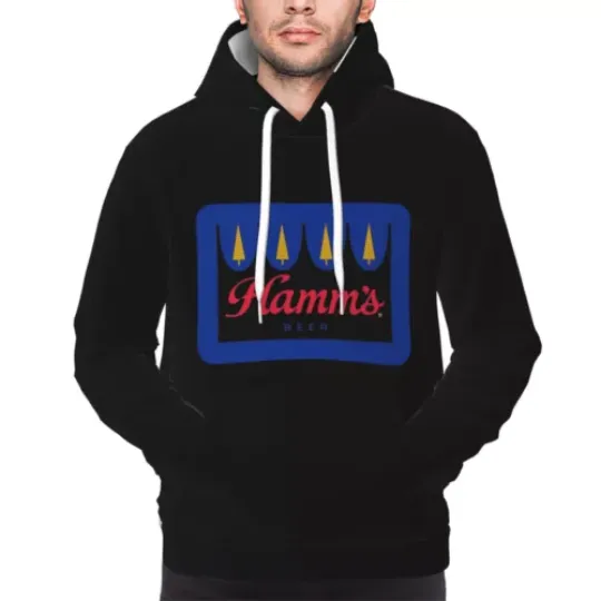 Discover New Hamm's Beer Printed Fashion Men's Hooded Casual Long Sleeve Sweatshirt