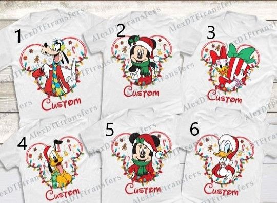 Discover Personalized Mickey and Friends Christmas Shirts, Disney Christmas Family Shirts, Disney Characters Christmas Shirt, Disney Family Shirts