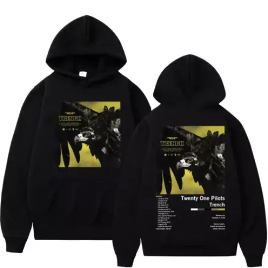 Discover 2 sides hoodie music lovers, Pilotss band Trench Album Poster