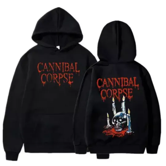 two sides hoodie halloween 2024, CANNIBAL CORPSE Printed Hoodie, gift halloween
