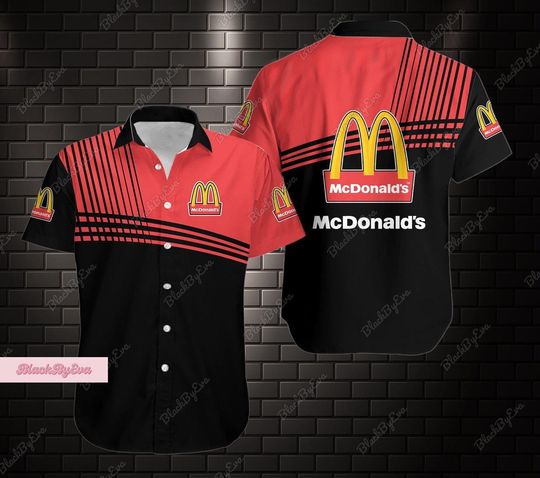 Discover Mcdonald Shirt, Mcdonald Button Shirt, Fast Food Shirt, Mcdonald Hawaii TShirt, Mcdonald Fan Shirt, Button Down Shirt, Halloween Gift