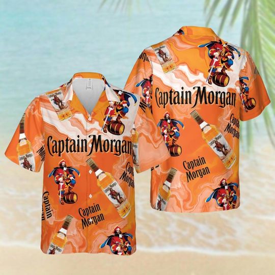 Discover Captain Morgan Shirt, Captain Morgan Button Shirt, Whiskey Hawaii Shirt, Morgan Whiskey Shirt, Button Up Shirt, Captain Morgan Tee