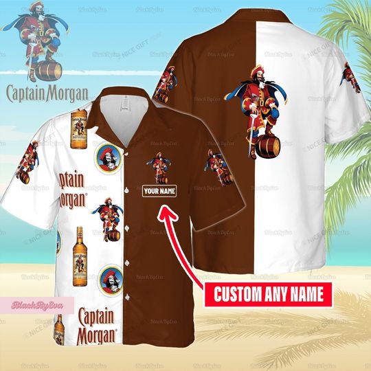 Discover Personalized Captain Morgan Shirt, Captain Morgan Button Shirt, Morgan Rum Shirt, Captain Morgan Hawaii Shirt, Button Down Shirt