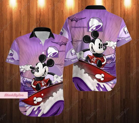Taco Bell Shirt, Taco Bell Button Up Shirt, Taco Bell Hawaii Shirt, Taco Bell Cake Shirt, Mickey Mouse Shirt, Disney Mickey Shirt