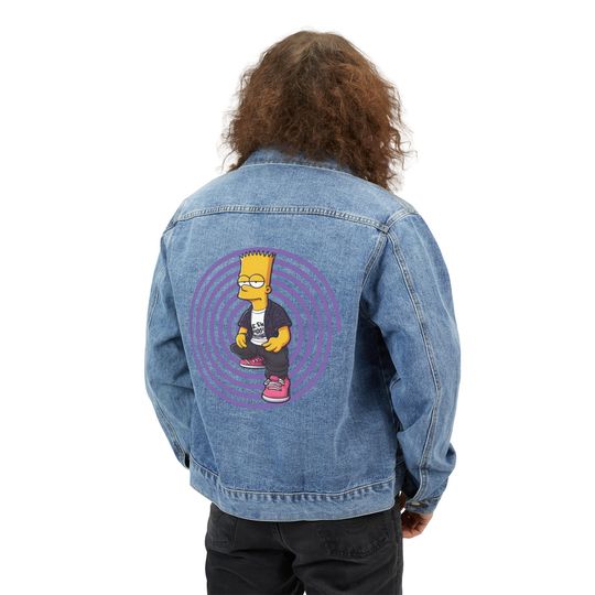 Bart Simpson Chillin Mens Denim Jacket
