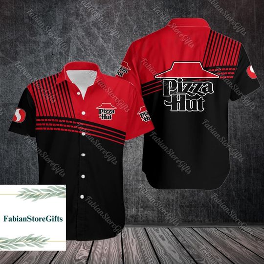 Discover Pizza Hut Button Shirt, Pizza Hawaiian Shirt, Pizza Hut Shirt, Pizza Button Shirt, Gift For Dad, Button Up Shirt, Bachelorette Party Shirt