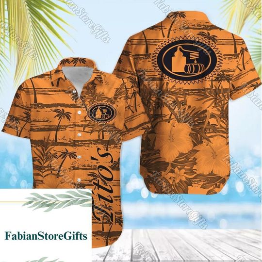 Titos Vodka Button Shirt, Mens Vodka Shirt, Tito Vodka Shirt, Button Up Shirt, Drinking Aloha Shirt, Birthday Party Shirt, Gift For Husband