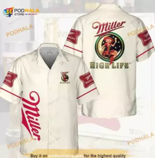 Discover Miller Highlife Beer Hawaiian Shirt,
