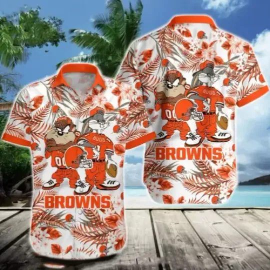 football Cleveland Browns Hawaiian Shirt Unisex Adult Size Summer Shirt