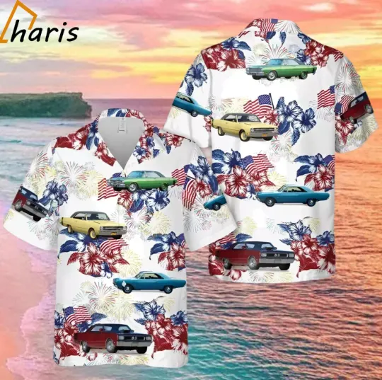 Discover 1969 Dodge Dart Swinger 340 4Th Of July Hawaiian Shirt