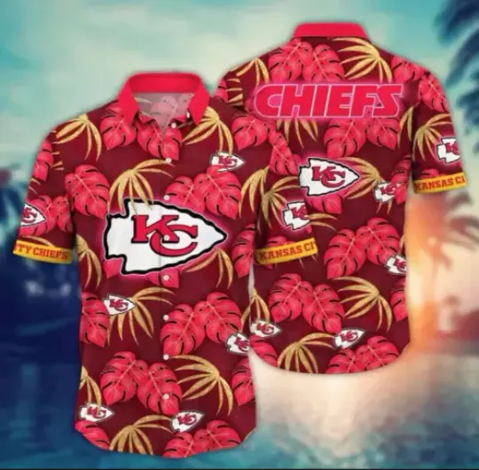 Kansas City Chiefs Hawaiian Shirt, Gift For Fan,Aloha Shirt, football Team