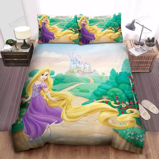 Discover Disney Princess Rapunzel The Castle Quilt Duvet Cover Set Bed Linen Double