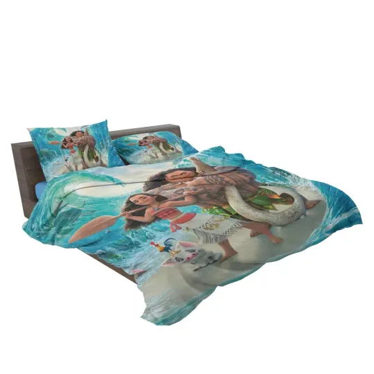 Disney Moana Movie Theme Quilt Duvet Cover Set Pillowcase Single Doona Cover
