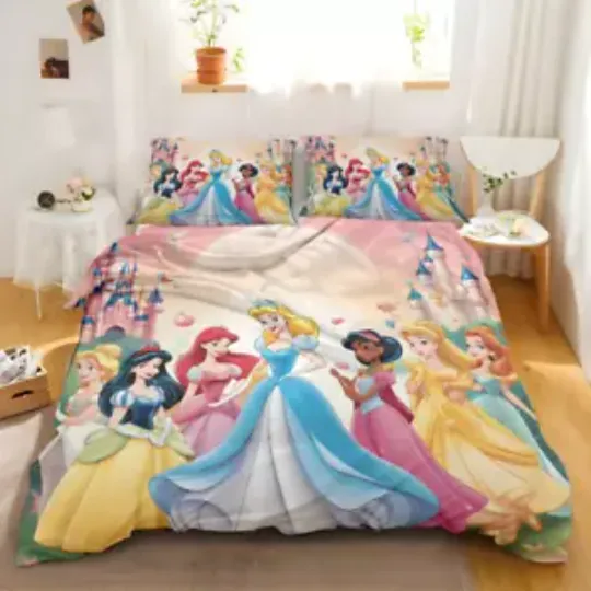 Discover Disney Princess Friendship Adventures Birthday Gift Quilt Duvet Cover Set