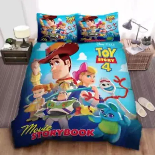 Discover Walt Disney Toy Story 4 Movie Storybook Cover Quilt Duvet Cover Set Twin