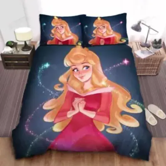 Discover Disney Princess Aurora With Magical Spell Quilt Duvet Cover Set Home Textiles