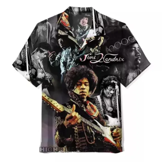 jimi hendrix Men's Hawaiian Shirt Karate Kung Fu Legend