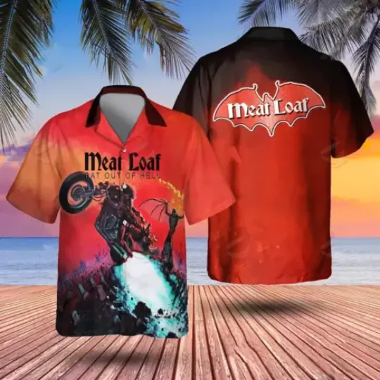 Discover Meat Loaf First Album Bat Out Of Hell Hawaiian Shirt