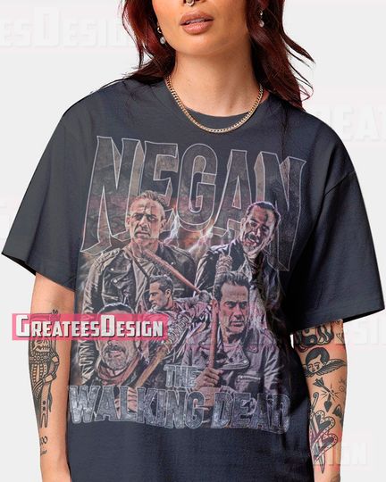 Discover Limited Negan Shirt Jeffrey Dean Morgan Tshirt Oversize Unisex Tee