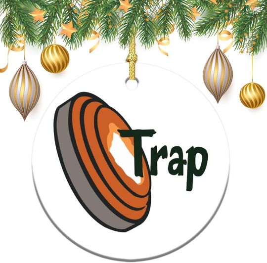 Discover 3 Inch Christmas Ornament, Trap Shooting= Xmas Ornaments, Keepsake Gift Memorial Peace & Happiness Christmas Decorations