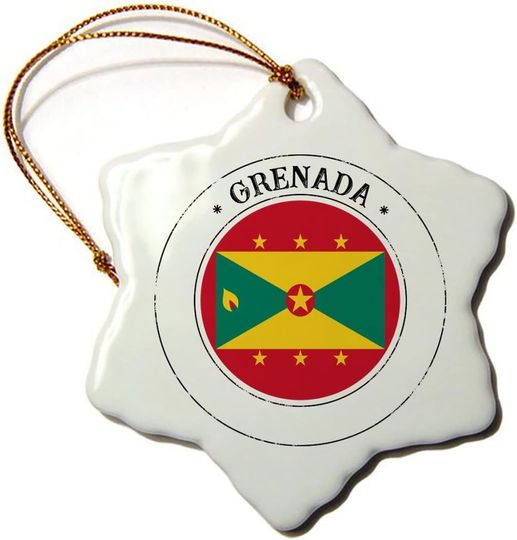 Discover Grenada Christmas Ornaments Ceramic 2022 Funny Grenada Christmas Tree Decorations Ornament Hanging Vintage Xmas Gifts for Kids Girls Boys
