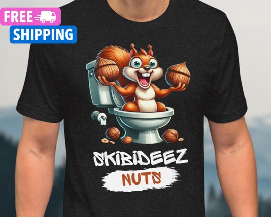 Discover Funny Skibidi Toilet Shirt Deez Nuts T Shirt Skibidi G Man Shirt Skibidi TVMan Squirrel Shirt Speakerman Shirt Skibidi Party Meme Shirt