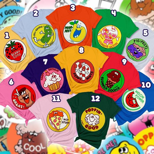 Scratch n Snlff Stickers Costume Shirt, Halloween Matching Family Shirt, Halloween Group Matching Shirt, Halloween Costume Shirt