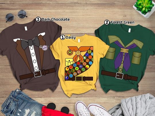 Pixar Up Halloween Costume Matching Shirts | Carl And Ellie Up Costume Halloween Shirts | His Carl Her Ellie Shirt | Halloween Couple Shirt