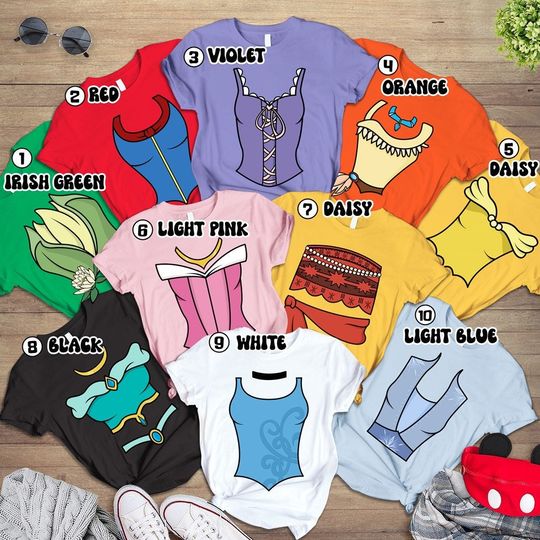 Disneyland Princess Halloween Team Matching Shirts | Princess Halloween Costume | Disneyworld Trip Shirt | Belle Cinde Jasmine Rapunzel