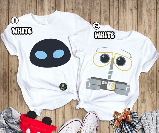 Discover Wall E And Eve Costume Shirt | Wall E And Eve Shirt | Wall E Couple Shirt | Wall E Halloween Costume Shirt | Halloween Cosplay Shirt
