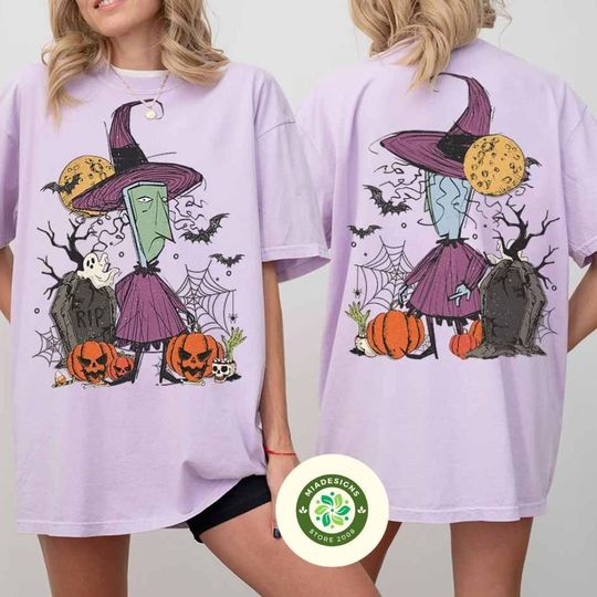 Discover Two-sided The Nightmare Before Christmas Lock Shock Barrel Disney Halloween Shirt, Jack Skellington Sally Oogie Boogie Bash Family Halloween