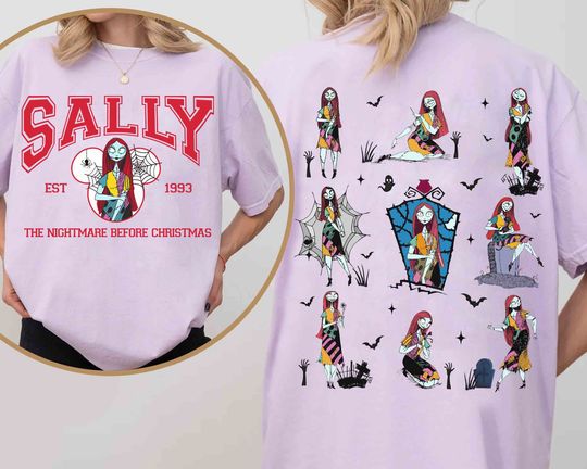 Two-sided Sally Emotions Shirts, The Nightmare Before Christmas Shirt, Disney Halloween Family Trip Tee, Oogie Boogie Bash 2024 Shirt