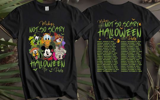 Discover 2-Sided Mickey's Not So Scary Halloween 2024 Custom T-Shirts for Men, Women, and Kids