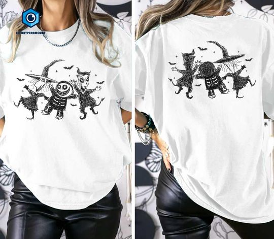 Vintage Lock Shock & Barrel Shirt, Nightmare Before Christmas Shirt, Jack Skellington Tee, Halloween Party 2024, Disneyland Halloween Shirt