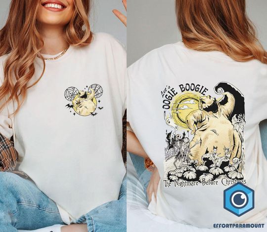 Discover Let's Oogie Boogie The Nightmare Before Christmas Shirt, Jack Skellington Sally Tee, Disneyland Parks Halloween Party Gift
