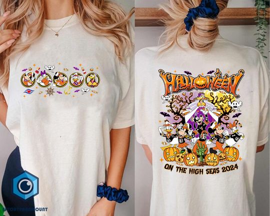 Discover Mickey Cruise Line Halloween On The High Seas 2024 Shirt, Disneyland Cruise Shirt, Mickey's Not So Scary Party, Disneyland Halloween 2024