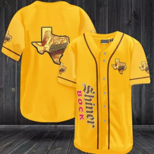 Discover Shiner Bock Baseball Jersey, Texas Beer Lover Jersey Shirt, Father Gifts Shirt
