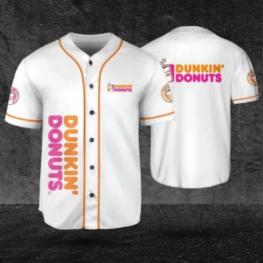 Dunkin Donuts Baseball Jersey Shirt, Dunkin Donut Jersey, Fast Food Baseball Tee