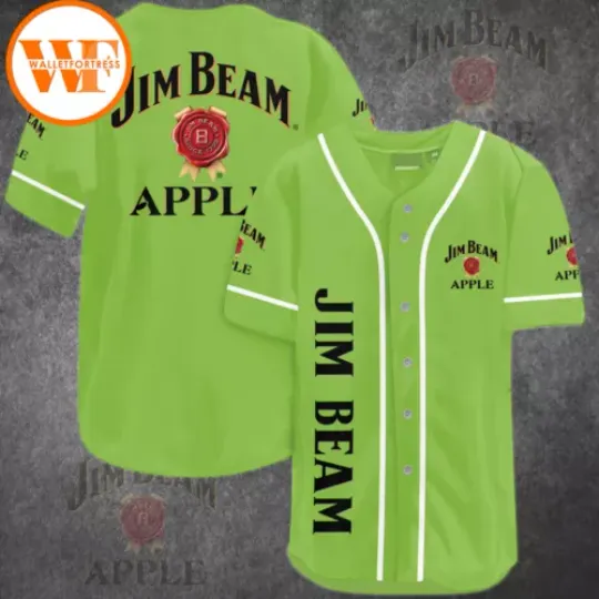 Jim Beam Apple Inspired Baseball Jersey, Whisky Lover Jersey Shirt