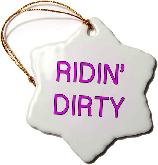 Discover 3 inch Snowflake Porcelain Ornament - Ridin Dirty Anne Collections Quotes