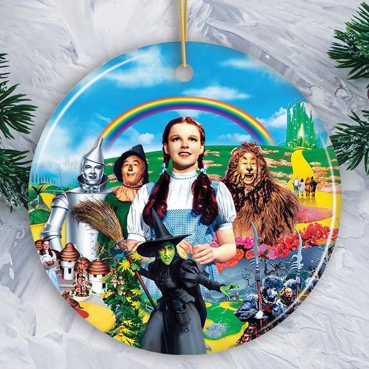 Vibrantly Colorful and Classic Wonderful Wizard of Oz Christmas Ornament