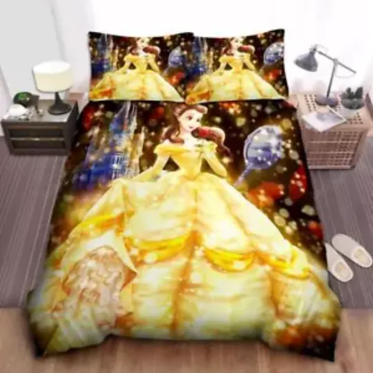 Discover Disney Princess Belle In Magnificent Dress Quilt Duvet Cover Set Queen