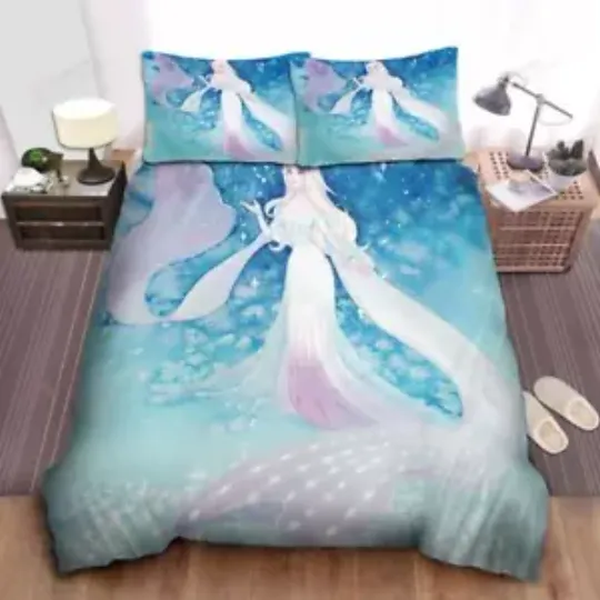 Discover Disney Frozen Elsa Beautifully In Watercolor Art Quilt Duvet Cover Set