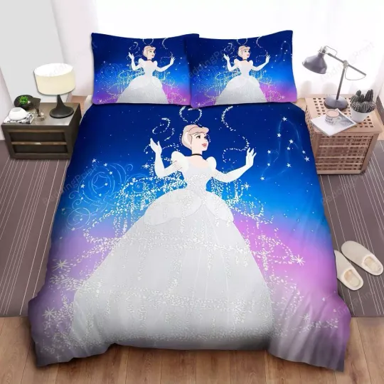Discover Disney Princess Cinde Magical Transformation Quilt Duvet Cover Set Kids